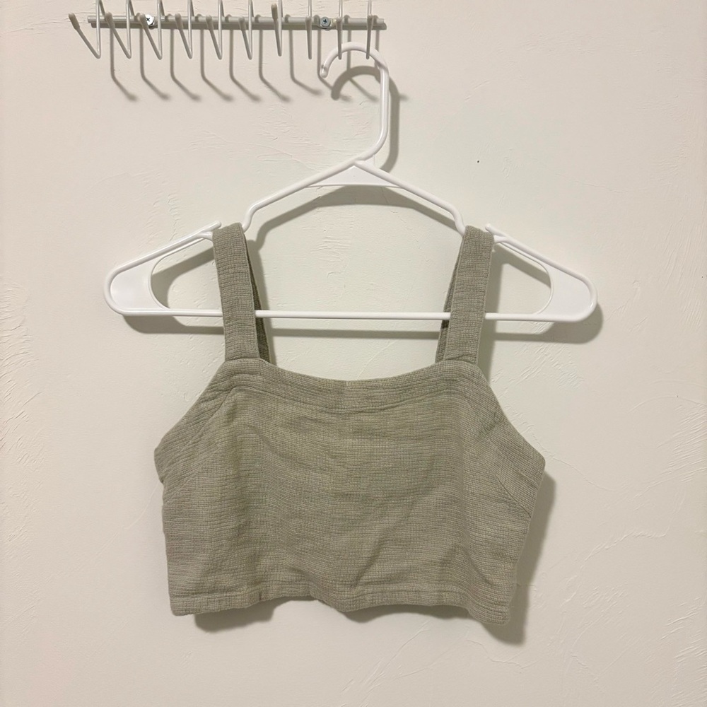 Madewell Textured Pale Green Tank Top